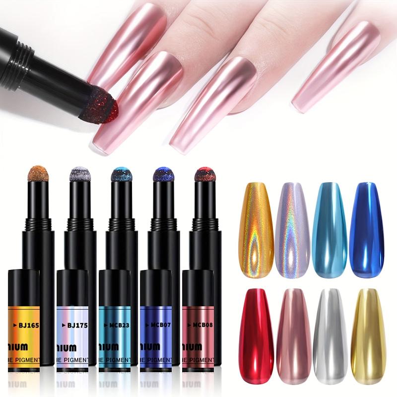 Dual Use Nail Powder Air Cushion Pen, Holographic Magic Powder Pen