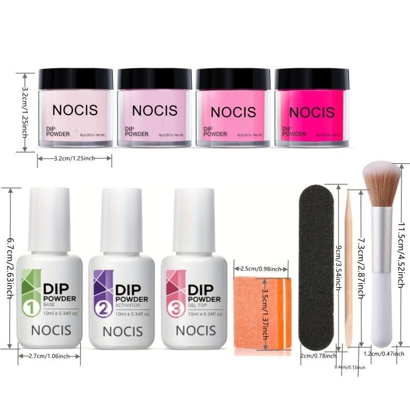 Dip Powder Nail Kit Starter 4 Colors Hot Pink Summer Nude Pink