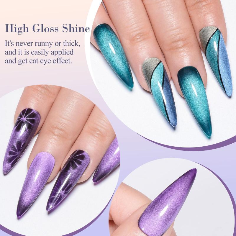 Cat Eye Gel Nail Polish Set 6pcs with Magnet