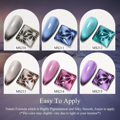 Cat Eye Gel Nail Polish Set 6pcs with Magnet