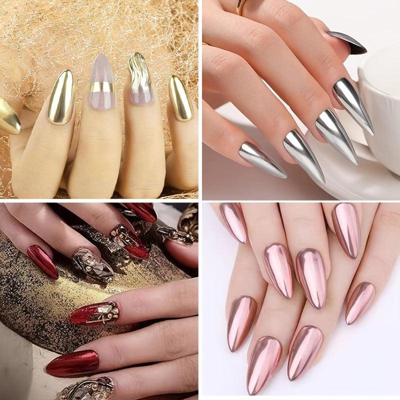 Y2K Magic Mirror Nail Art Powder for Stunning Designs
