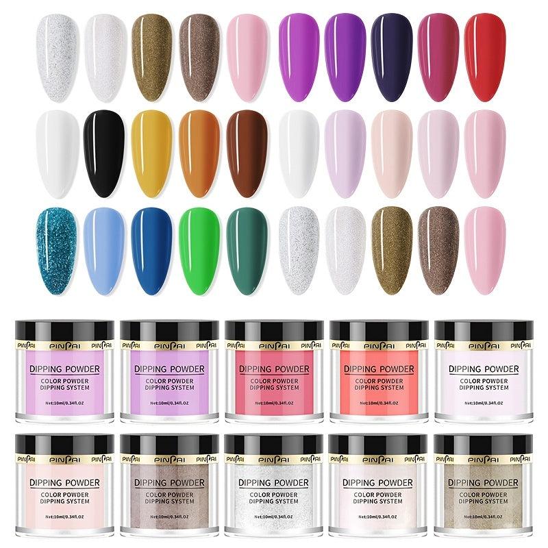 Nail Art Dipping Powder Set with Glitter - Nail Art Supplies