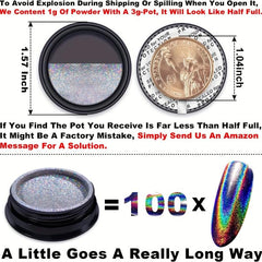 Unicorn Holographic Nail Powder Glitter Dust for Nail Art 1g