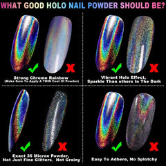 Unicorn Holographic Nail Powder Glitter Dust for Nail Art 1g