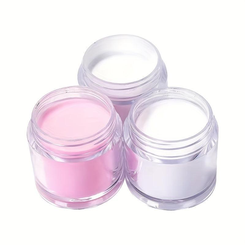 4 colors Crystal Acrylic Powder for Nail Extensions Nude Pink and Transparent