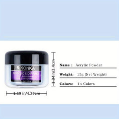 15g Crystal Powder for Acrylic Nail Extension - Professional Carving