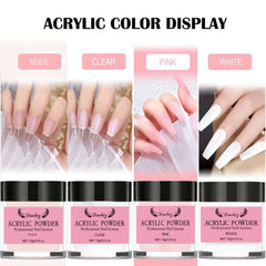 15G Acrylic Powder Clear Pink Nude French Manicure Nail Extension