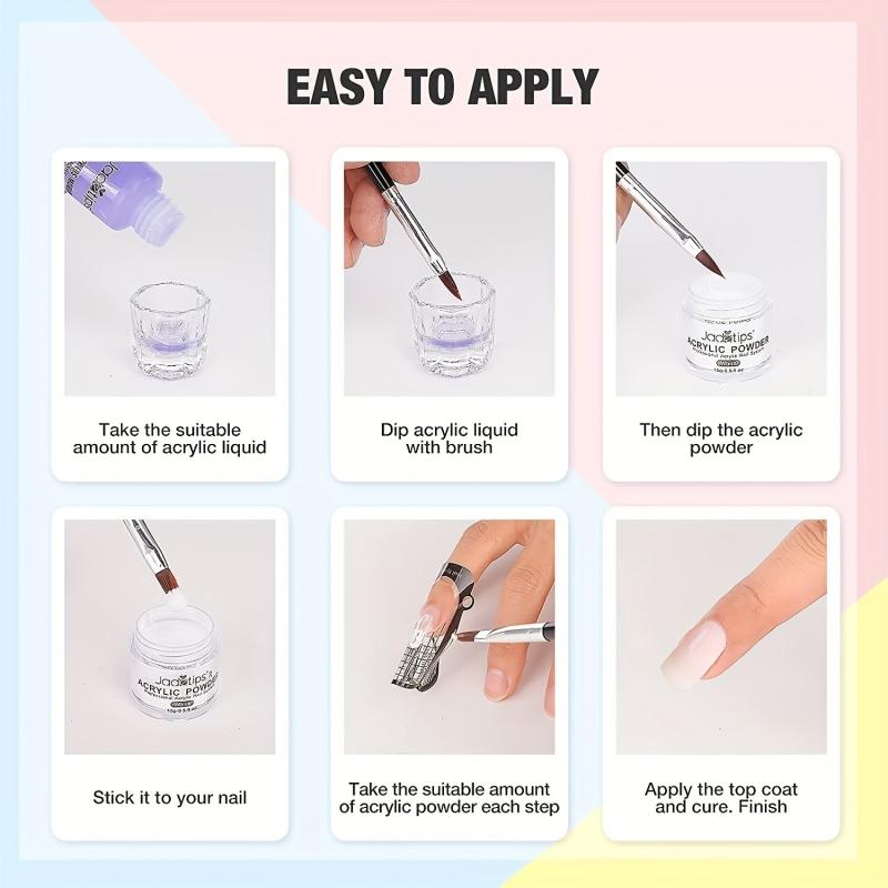 Professional Acrylic Nail Kit Powder Liquid Monomer & Tools for Extensions