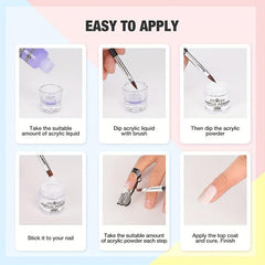 Professional Acrylic Nail Kit Powder Liquid Monomer & Tools for Extensions