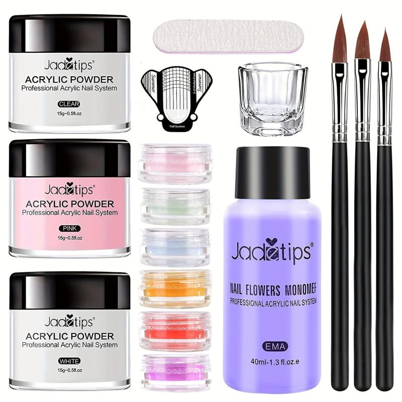 Professional Acrylic Nail Kit Powder Liquid Monomer & Tools for Extensions