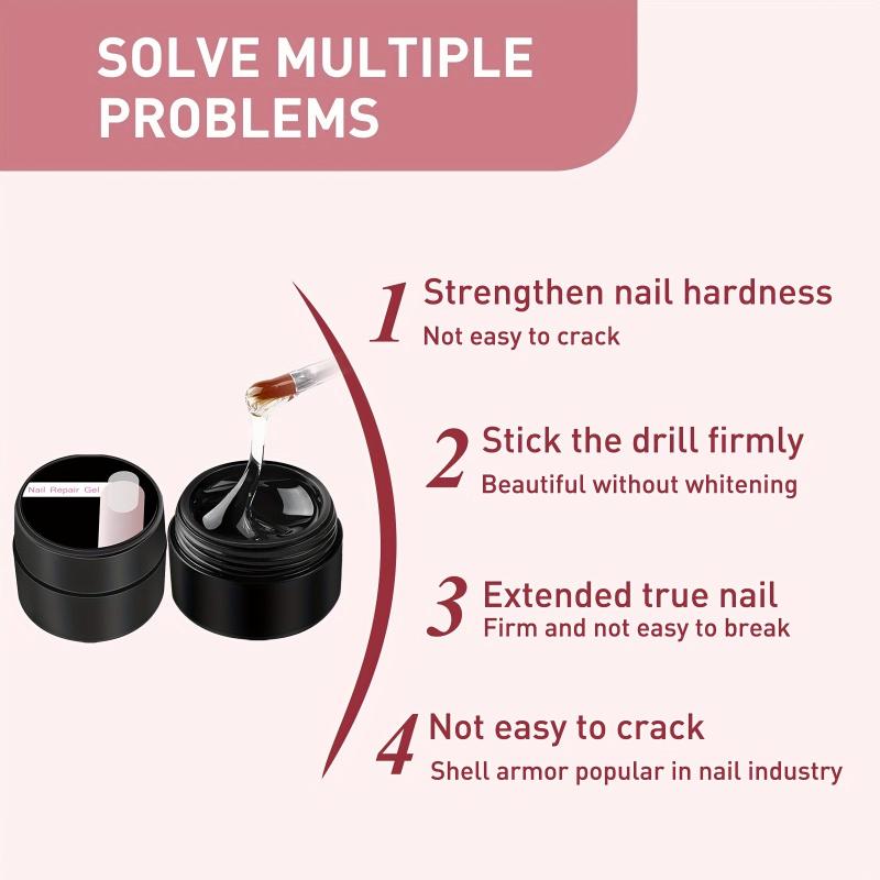 Clear Fiber Nail Extension Gel Strengthen Hard Gel Anti-crack Manicure