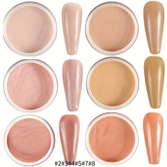 Nude Series Acrylic Nail Powder DIY Art 3D Manicure Extension Carving