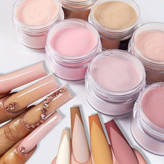Nude Series Acrylic Nail Powder DIY Art 3D Manicure Extension Carving