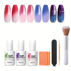 Nail Dip Powder Starter Kit Pink Red Glitter