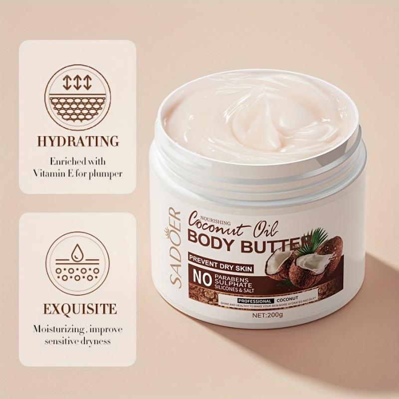 2pcs 200g Coconut Body Butter Hydrating Nourishing Lotion Cream
