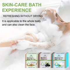 Glowing Skin Soap with Mint Coconut Bamboo Charcoal