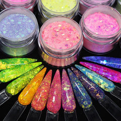 15g Glitter Acrylic Powder with Sequins for Nail Art - Sparkling Decoration