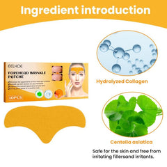 10pcs Forehead Wrinkle Patches Firming Skin Care Hydrolyzed Collagen