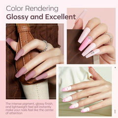 11 Pcs Dip Powder Nail Kit 4 Colors System Set with Base&Top Coat Activator