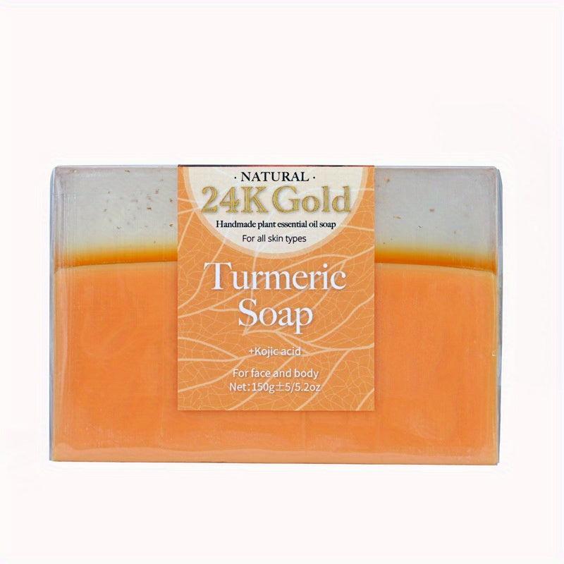 24K Golden Foil Carrot Vitamin A Soap Essential Soap 150g