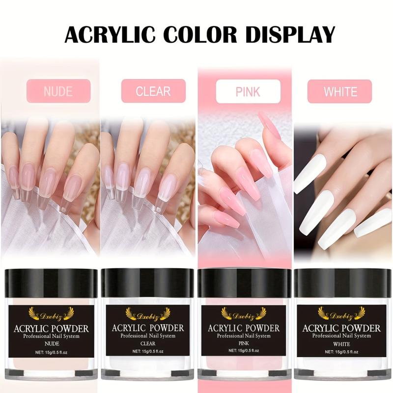 15g Acrylic Nail Powder System Clear Pink Nude Professional Nail Art