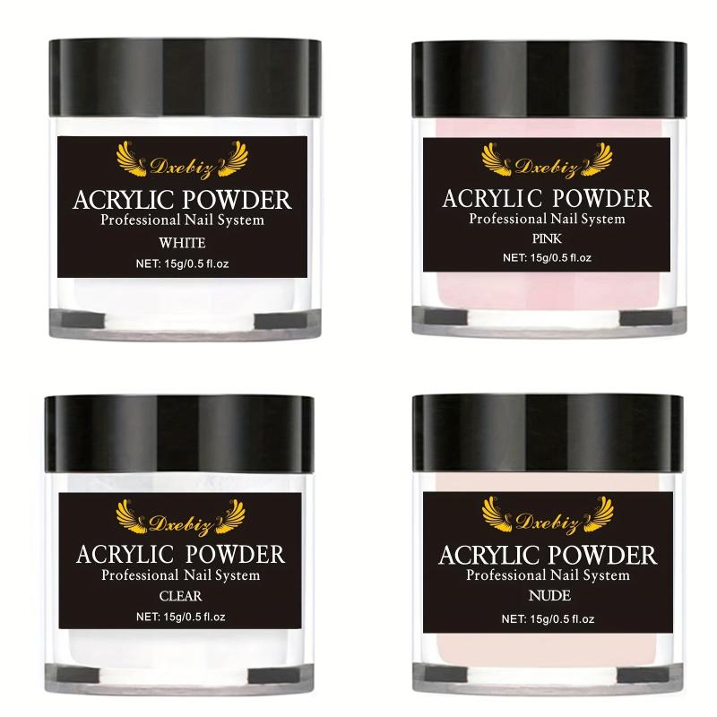 15g Acrylic Nail Powder System Clear Pink Nude Professional Nail Art