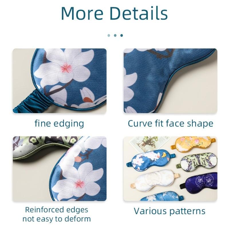 Silk Sleep Eye Mask Blindfold Adjustable Strap Soft Eye Cover