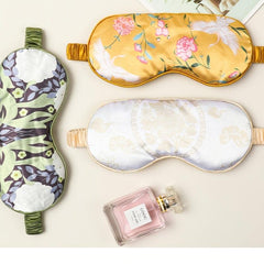 Silk Sleep Eye Mask Blindfold Adjustable Strap Soft Eye Cover