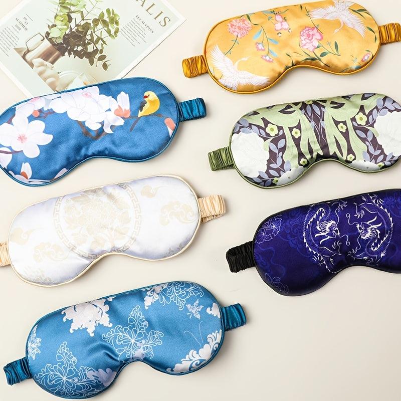 Silk Sleep Eye Mask Blindfold Adjustable Strap Soft Eye Cover