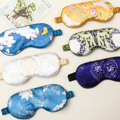 Silk Sleep Eye Mask Blindfold Adjustable Strap Soft Eye Cover