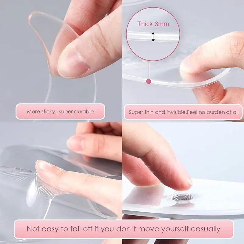 3pcs Reusable Face Chest Pads Set Silicone Wrinkle Smoothing Patches