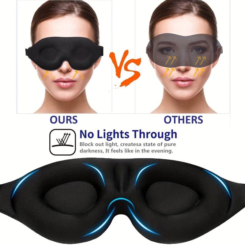 2 Pcs Sleep Eye Mask For Women Men Comfortable 3D Contoured Blackout Covers