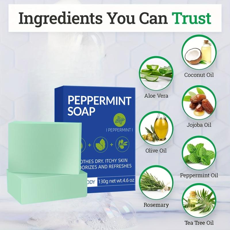 Peppermint Pampering Body Soap Deodorant 130g