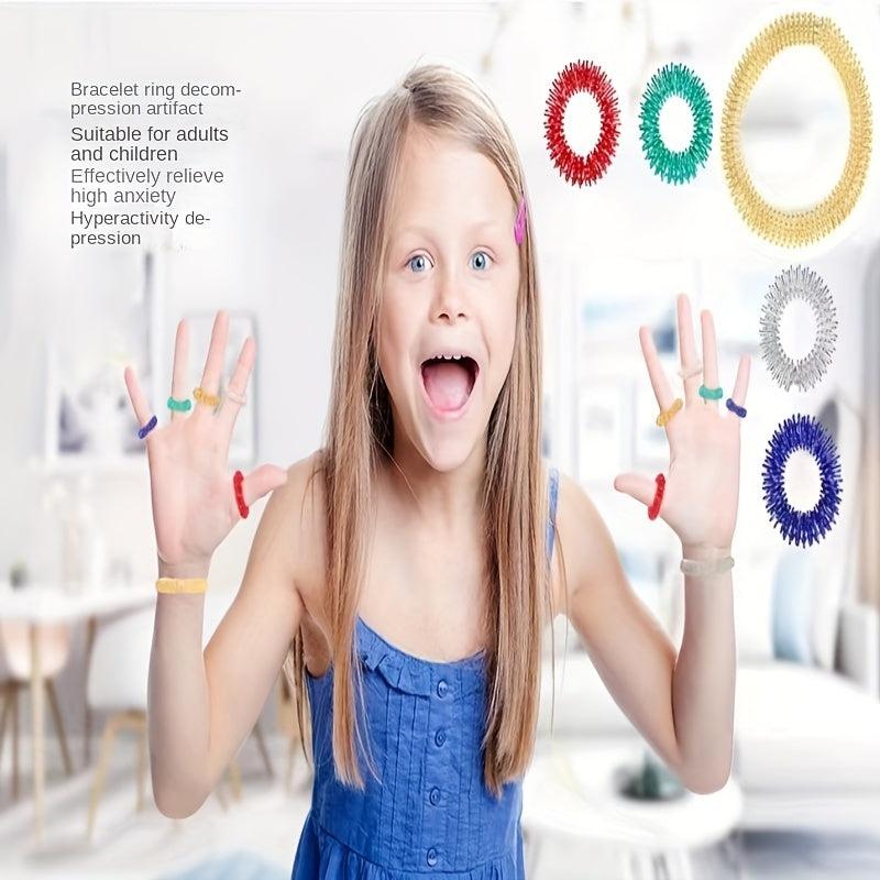 Spiky Sensory Rings Stress Relief Fidget 5pcs 10pcs