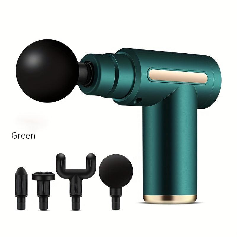 Mini Massage Gun Instant Muscle Relief 10 16 cm 10 Interchangeable Heads