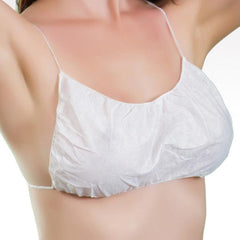 50 Pcs Disposable Nonwoven Bras for Women - Individually Pack for Spray Tanning