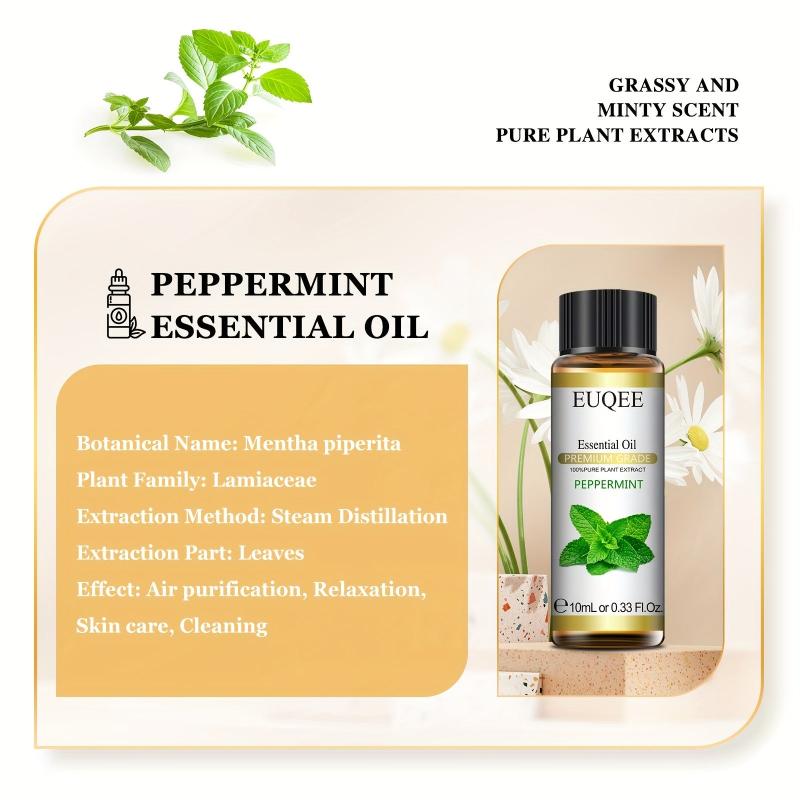 Peppermint Essential Oil 10ml for Aromatherapy Massage Bath Relaxation