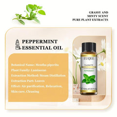 Peppermint Essential Oil 10ml for Aromatherapy Massage Bath Relaxation