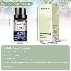 10ml Grape Essential Oil for Diffusers & Humidifiers - Aromatherapy Massage Bath