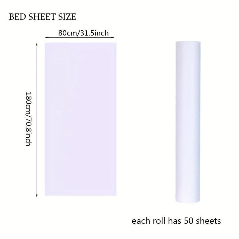 Disposable Massage Table Sheets 50 Sheets Per Roll Nonwoven 80 X 180 Cm