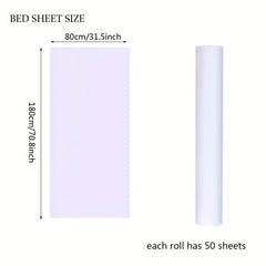 Disposable Massage Table Sheets 50 Sheets Per Roll Nonwoven 80 X 180 Cm