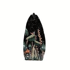 Waterproof Mushroom Print Makeup Bag Portable Cosmetic Case for Travel and Toile