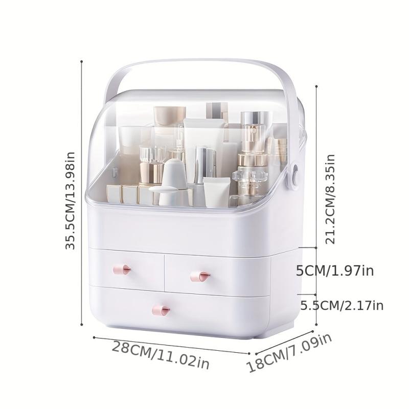 Makeup Organizer Waterproof Cosmetics Storage Portable Handle Skincare Holder