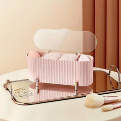 Q-tip Holder 3 Compartments Pad Storage Swab Dispenser