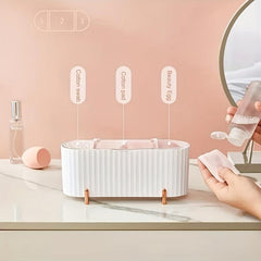 Q-tip Holder 3 Compartments Pad Storage Swab Dispenser