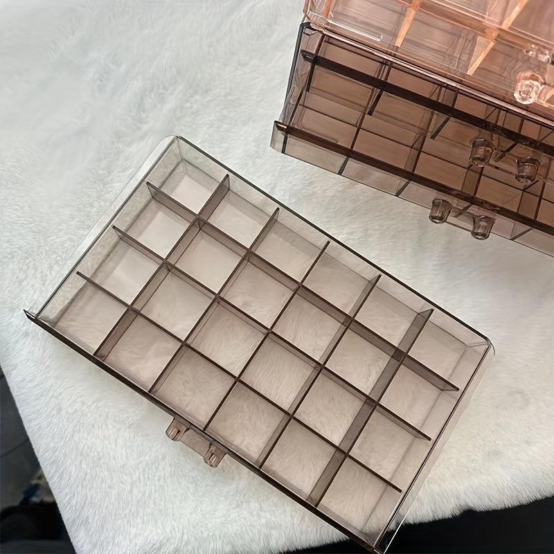 3-Drawer Clear Earring Jewelry Organizer Box