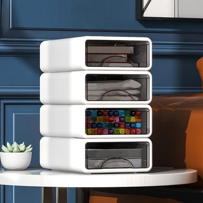 Desktop Storage Box Organizer Drawer Large Capacity Stackable Sundry Container