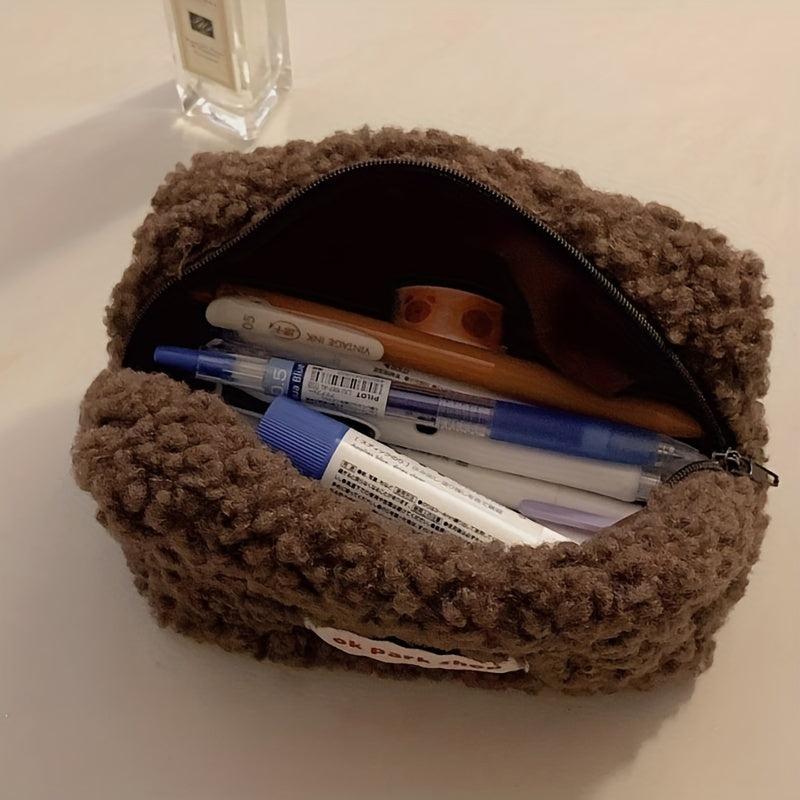 Large Plush Makeup Bag Y2K Accessories Cosmetic Organizer Travel