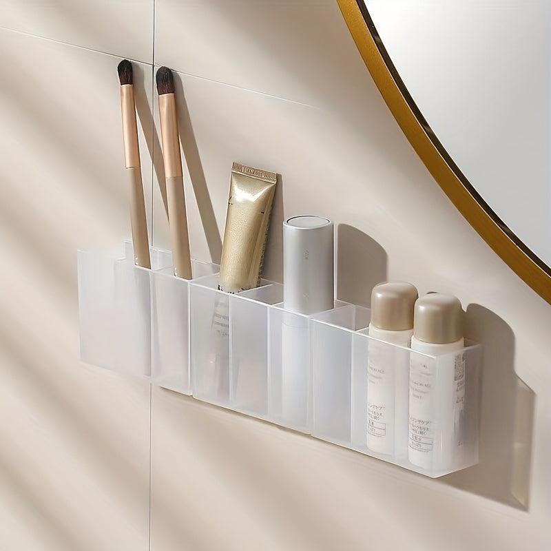 Wall Mount Storage Box Makeup Organizer 9 Compartment
