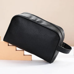 Travel Makeup Bag Cosmetic Bag With Handle PU Leather Portable Make Up Bag
